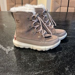 Sorel Girls Faux Fur Lined Explorer Boot